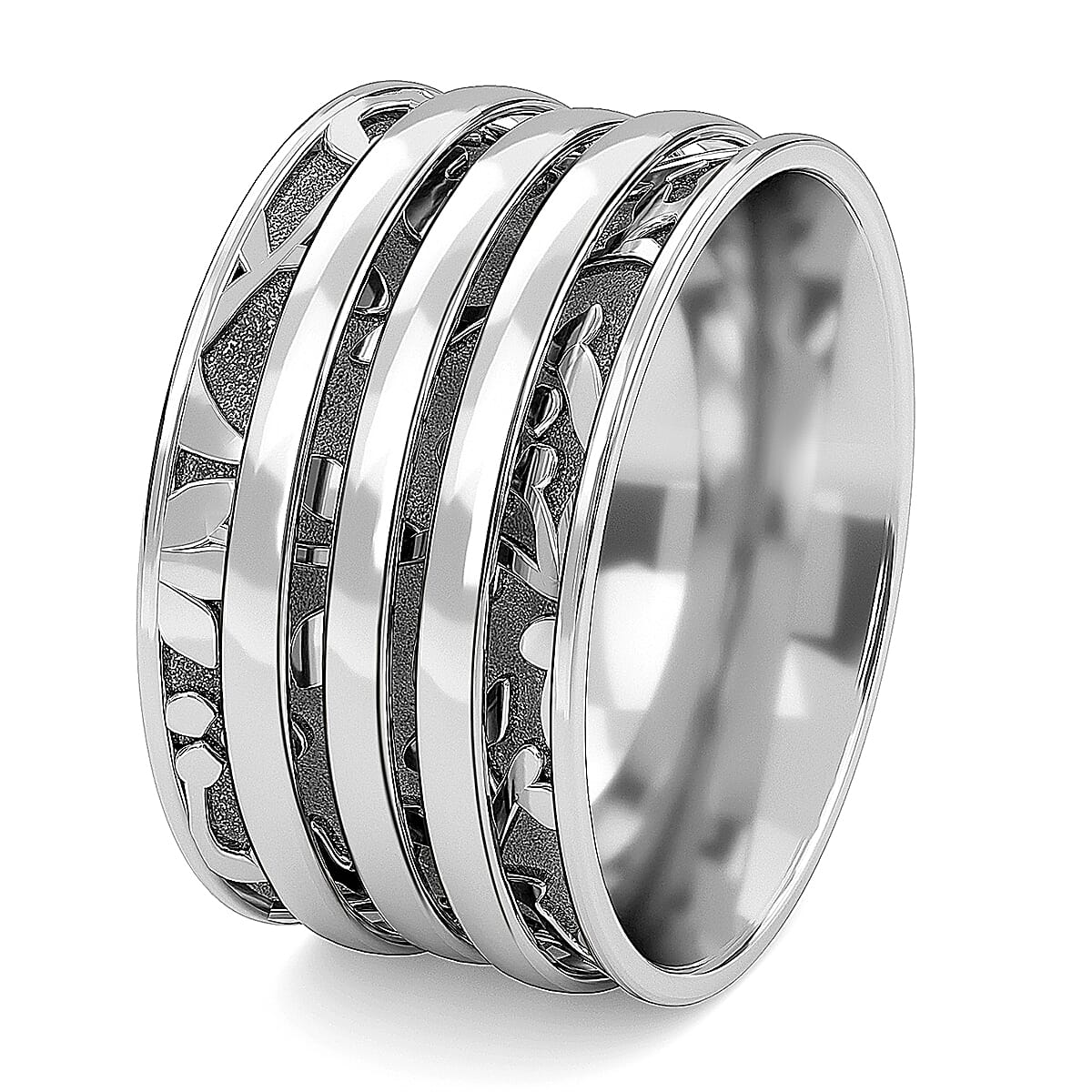 D'Joy Sterling Silver Stackable Ring (Size 8.0) 5.84 Grams