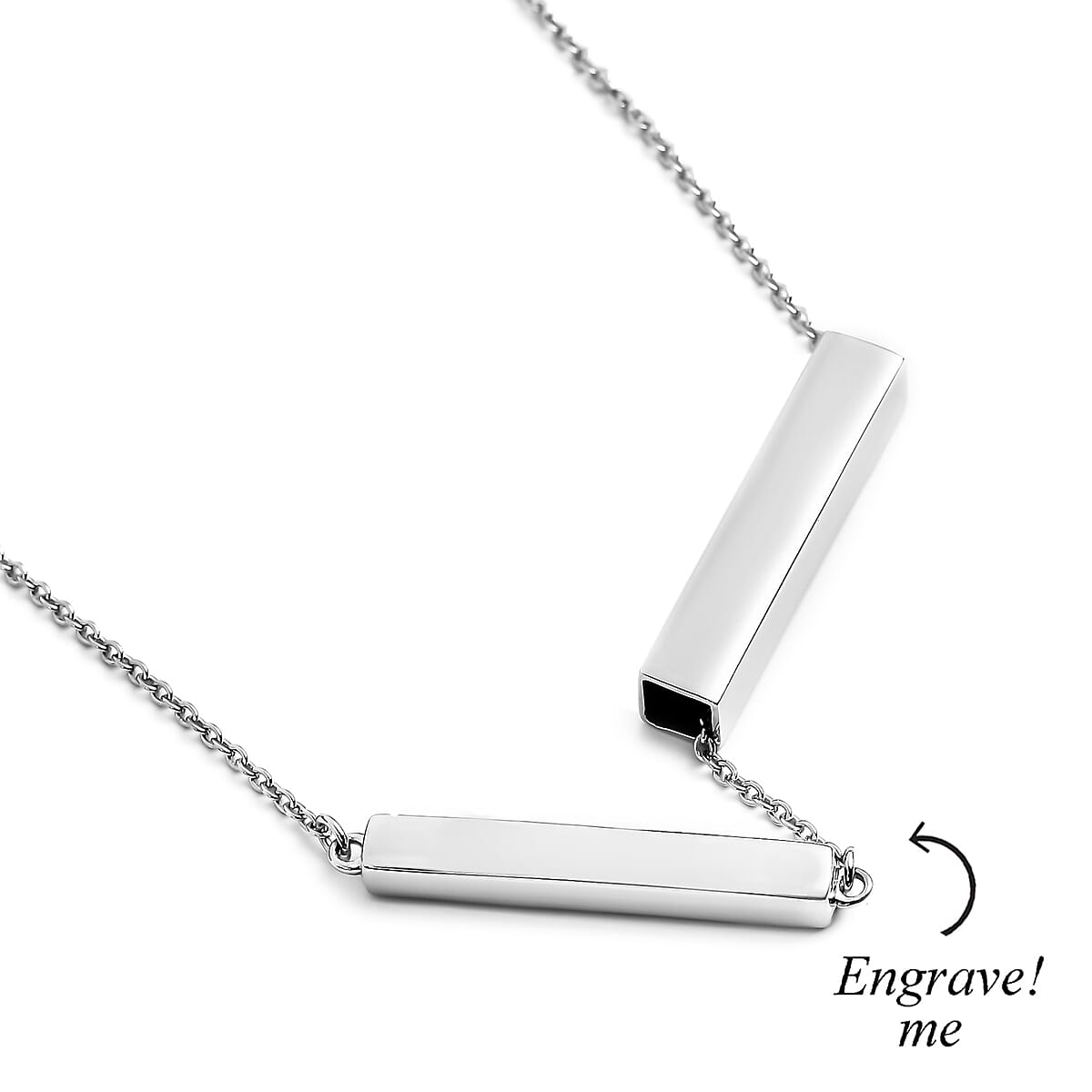Platinum Over Sterling Silver Pendant Necklace (18 Inches) (5.10 g) image number 2