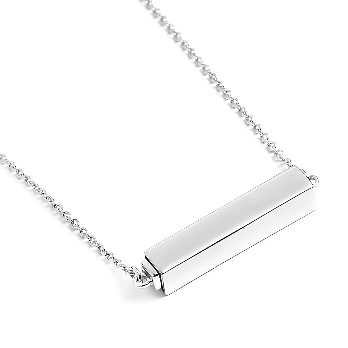 Platinum Over Sterling Silver Pendant Necklace (18 Inches) (5.10 g) image number 3