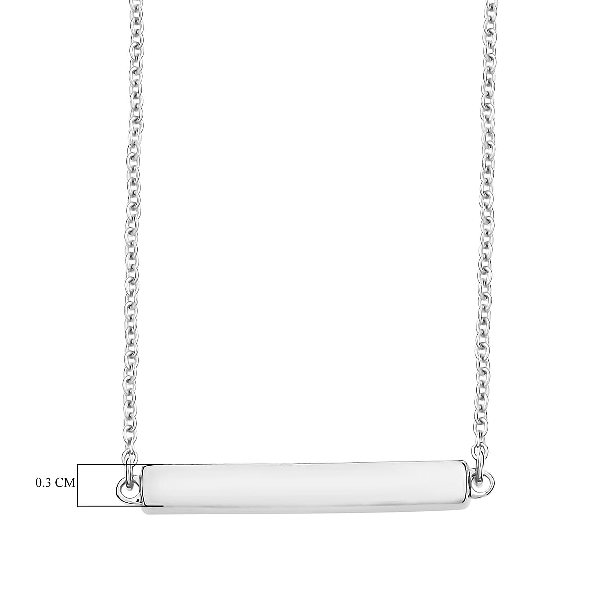 Platinum Over Sterling Silver Pendant Necklace (18 Inches) (5.10 g) image number 5