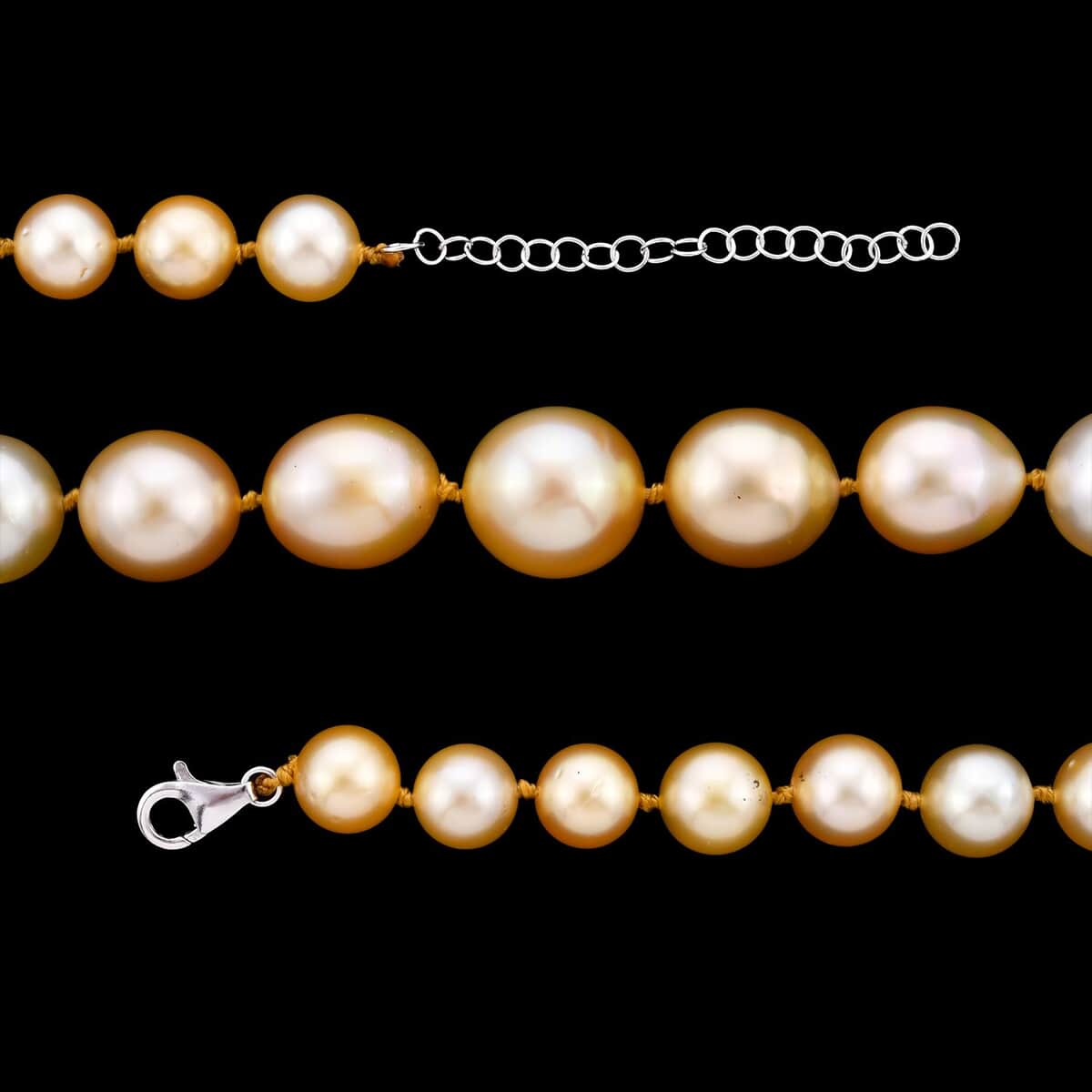 Iliana 18K White Gold South Sea Pearl 8-15 mm Necklace 20 Inches image number 3