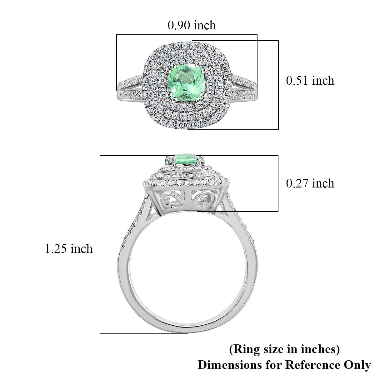 One Of A Kind Certified & Appraised Rhapsody 950 Platinum AAAA Paraiba Tourmaline and E-F VS Diamond Ring (Size 7.0) 6 Grams 1.15 ctw