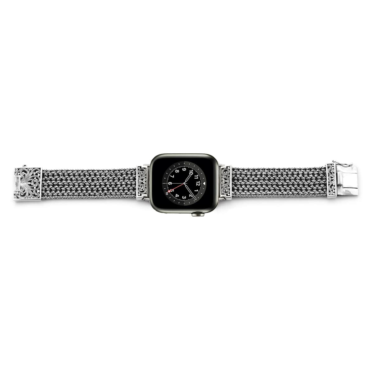 BALI LEGACY Sterling Silver Tulang Naga Smart Watch Strap (7.00 In) (68.20 g) | Designer Strap | Bracelet Watch Strap | Apple Watch Strap image number 0