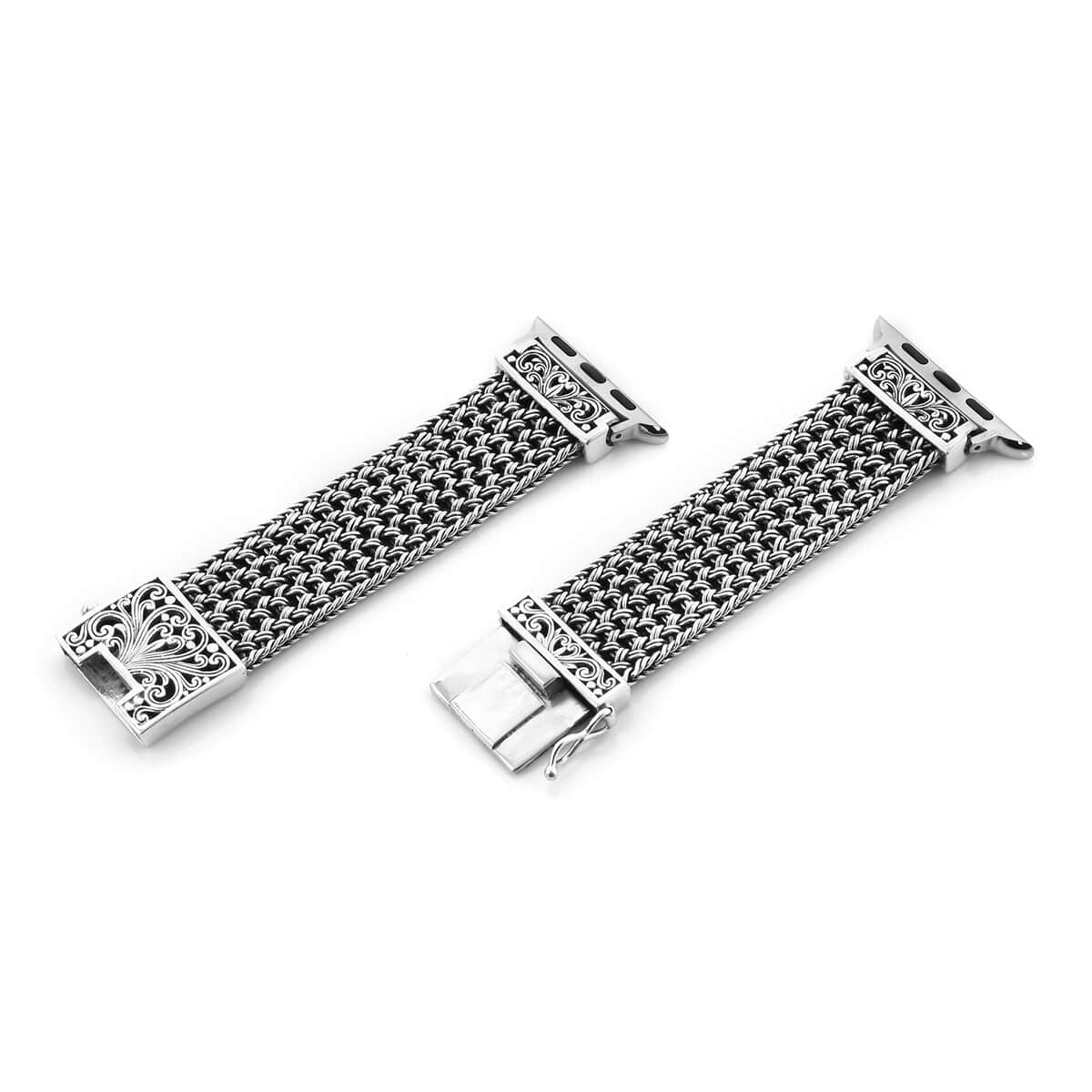 BALI LEGACY Sterling Silver Tulang Naga Smart Watch Strap (7.00 In) (68.20 g) | Designer Strap | Bracelet Watch Strap | Apple Watch Strap image number 2