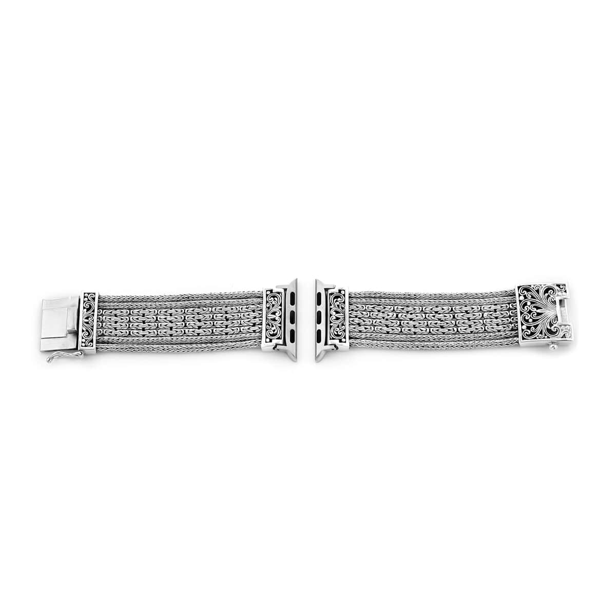 Bali Legacy Sterling Silver Weave Smart Watch Strap (8.00 In) (68.20 g) image number 2