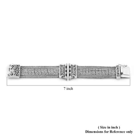 Bali Legacy Sterling Silver Weave Smart Watch Strap (7.50 in) 68.20 Grams image number 5