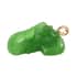 LUXORO 10K Yellow Gold Green Jade (D) Carved Elephant Positivity Pendant 16.75 ctw image number 2