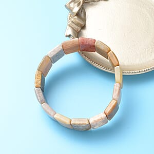 Fossil Coral Block Stretch Bracelet