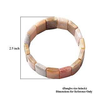 Fossil Coral Block Stretch Bracelet