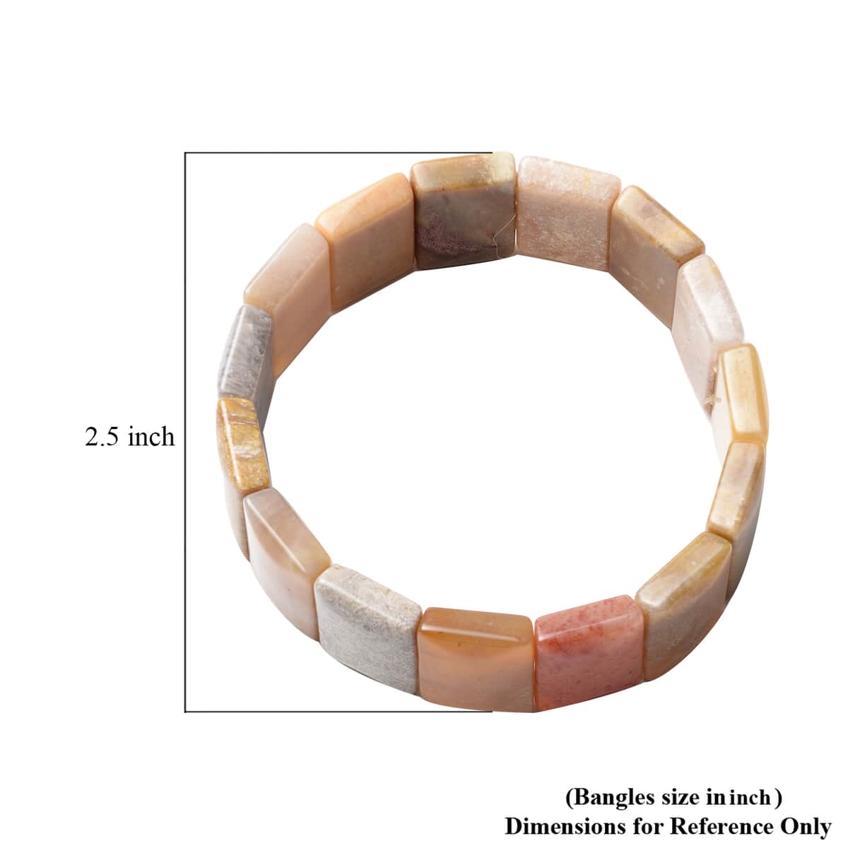 Fossil Coral Block Stretch Bracelet image number 3