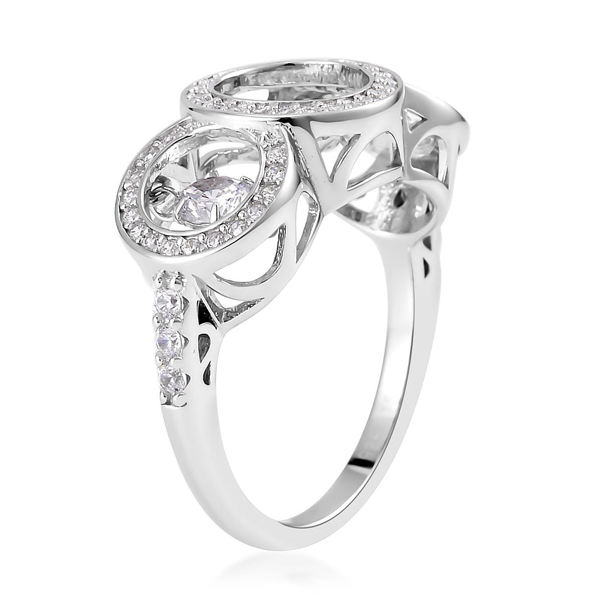 Lustro Stella Finest CZ Ring in Sterling Silver (Size 10.0) 1.90 ctw