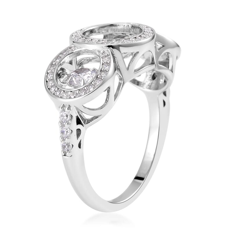 Lustro Stella Finest CZ Ring in Sterling Silver (Size 10.0) 1.90 ctw