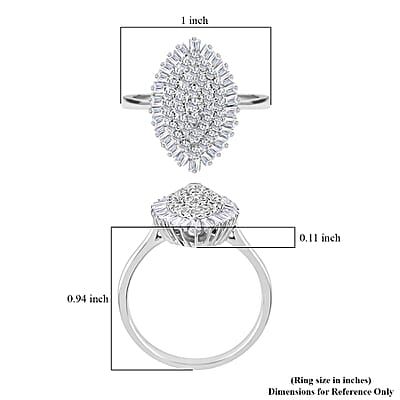Rhapsody IGI Certified 1.00 ctw Diamond E-F VS Ring in 950 Platinum (Size 10.0) 7.70 Grams