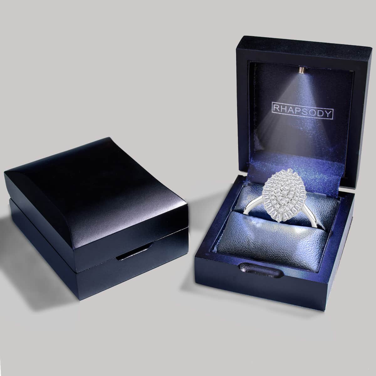 RHAPSODY IGI Certified 1.00 ctw Diamond E-F VS Ring in 950 Platinum 7.70 Grams image number 5