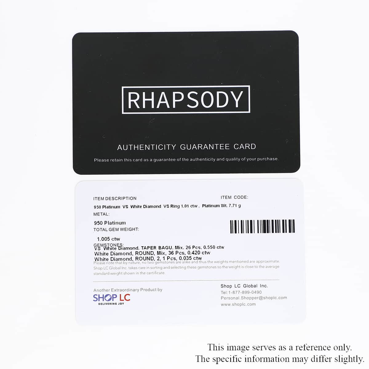 RHAPSODY IGI Certified 1.00 ctw Diamond E-F VS Ring in 950 Platinum 7.70 Grams image number 6