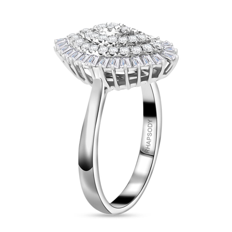 Rhapsody IGI Certified 1.00 ctw Diamond E-F VS Ring in 950 Platinum (Size 6.0) 7.70 Grams
