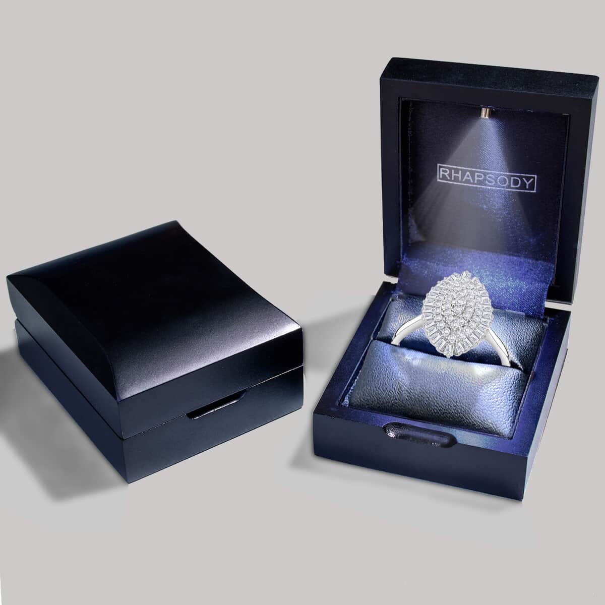 Rhapsody IGI Certified 1.00 ctw Diamond E-F VS Ring in 950 Platinum (Size 6.0) 7.70 Grams image number 5