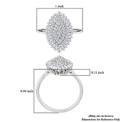 Rhapsody IGI Certified 950 Platinum Diamond E-F VS Ring (Size 7.0) 7.70 Grams 0.85 ctw