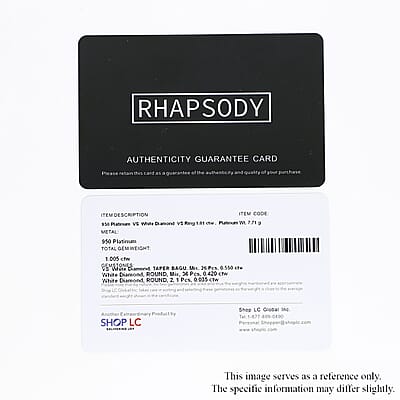Rhapsody IGI Certified 950 Platinum Diamond E-F VS Ring (Size 7.0) 7.70 Grams 0.85 ctw