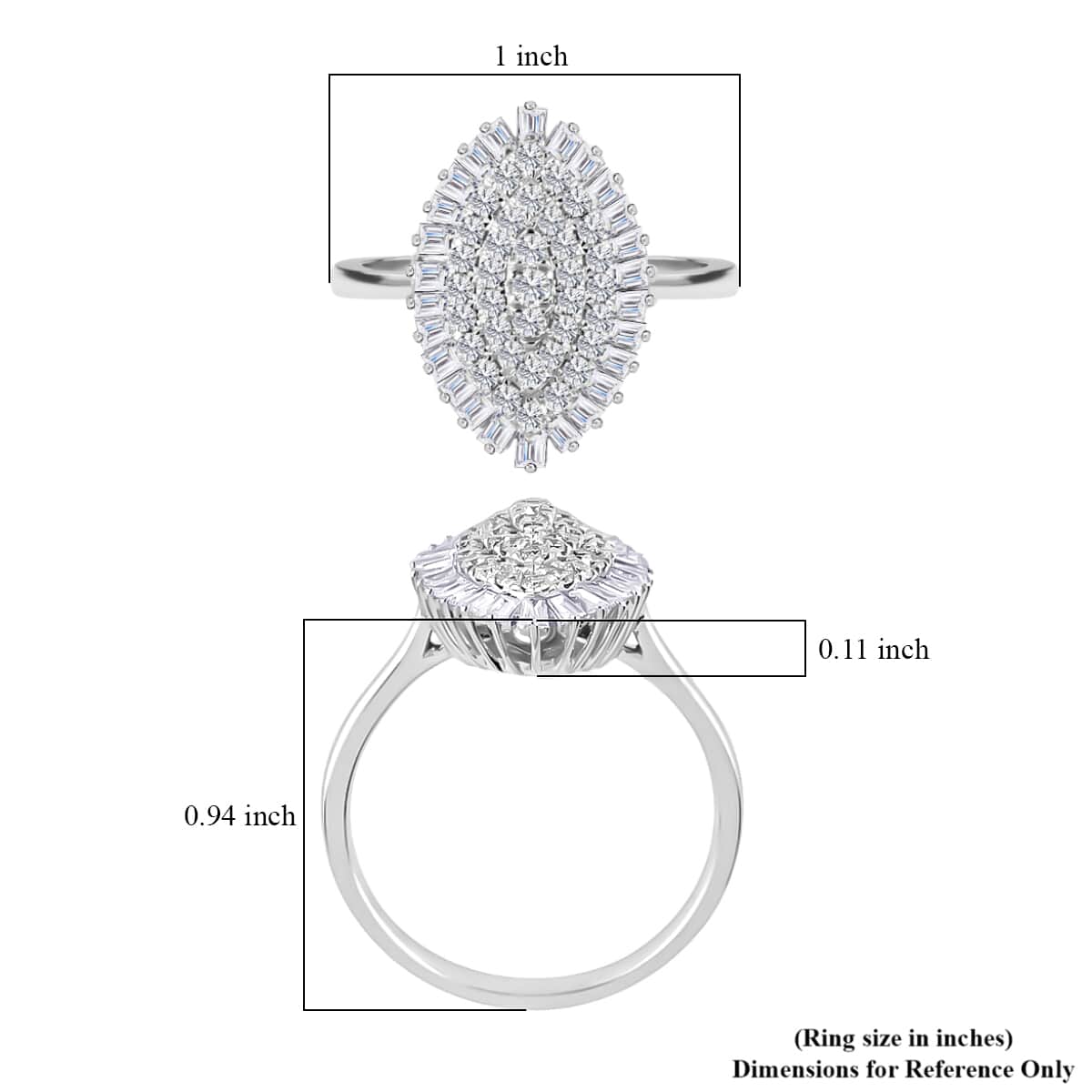 Rhapsody IGI Certified 950 Platinum Diamond E-F VS Ring (Size 9.0) 7.70 Grams 1.00 ctw image number 4