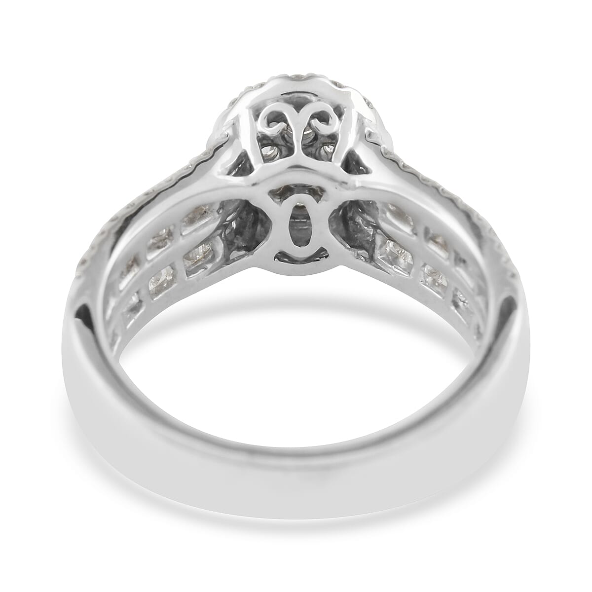 Rhapsody 950 Platinum IGI Certified E-F VS2 Diamond Ring (Size 7.0) 10.90 Grams 1.50 ctw image number 3