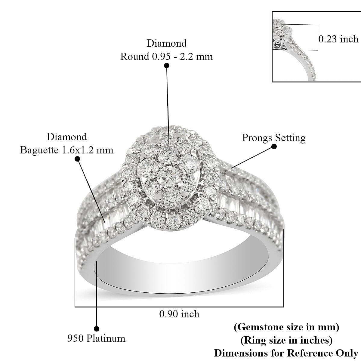 Rhapsody 950 Platinum IGI Certified E-F VS2 Diamond Ring (Size 7.0) 10.90 Grams 1.50 ctw image number 4