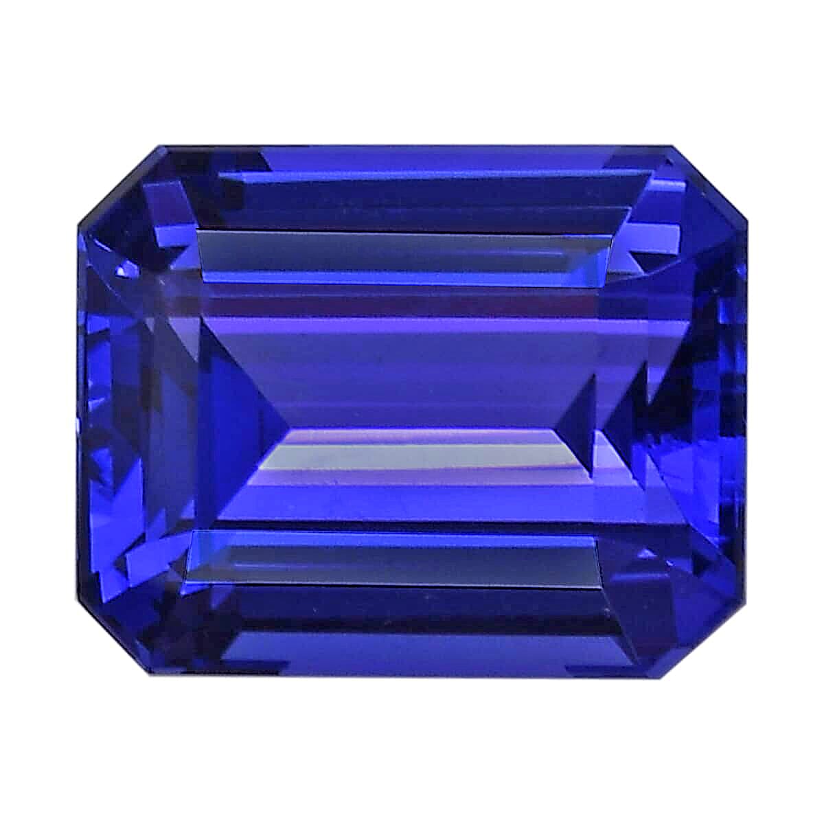 Certified & Appraised AAAA VIVID Tanzanite (Oct Free Size) Approx 12.00 ctw image number 0