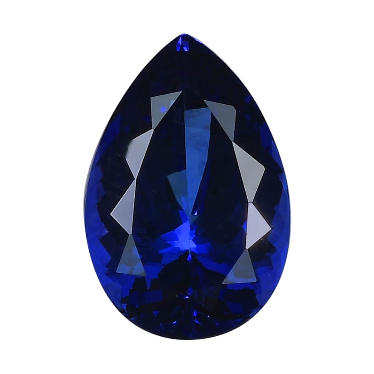 Certified and Appraised AAAA VIVID Tanzanite (Pear Free Size) Approx 12.01 ctw image number 0