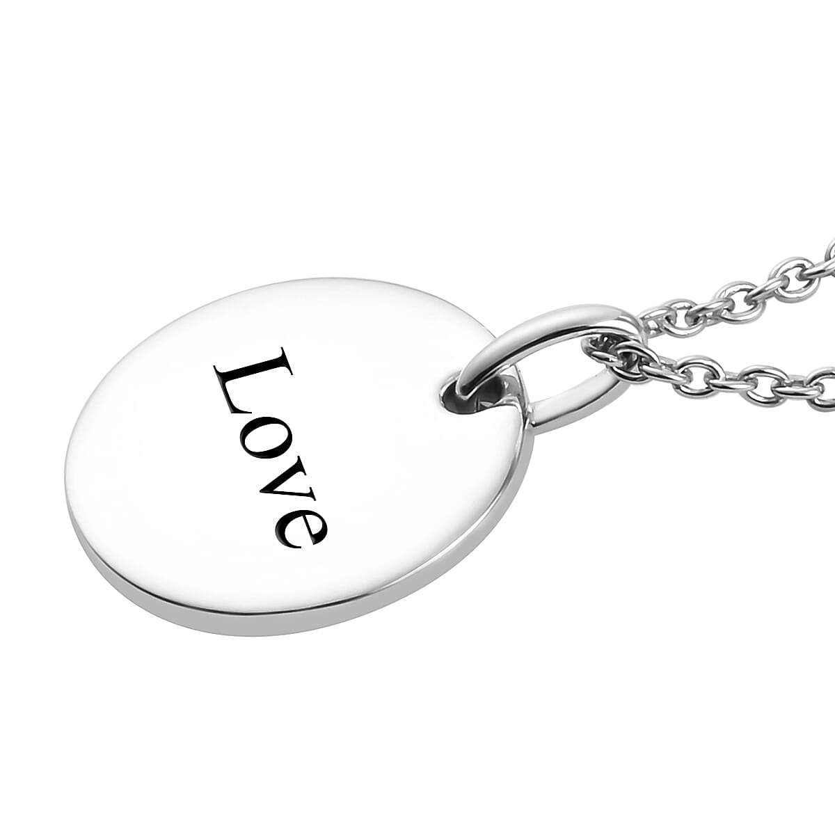 Platinum Over Sterling Silver Pendant Necklace (20 Inches) (3 g) image number 1