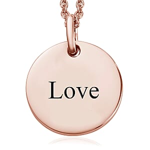 14K Rose Gold Over Sterling Silver Pendant Necklace (20 Inches) (3 g)