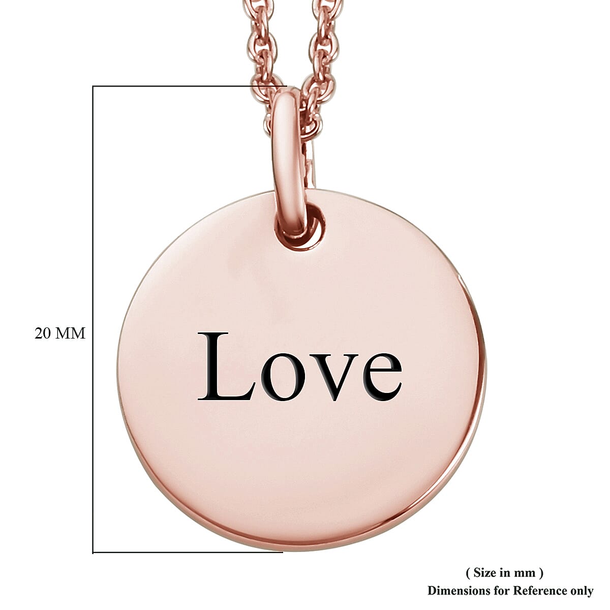 14K Rose Gold Over Sterling Silver Pendant Necklace (20 Inches) (3 g) image number 3