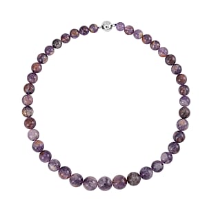 Cacoxenite Beaded Necklace 20 Inches in Sterling Silver 462.00 ctw