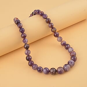 Cacoxenite Beaded Necklace 20 Inches in Sterling Silver 462.00 ctw
