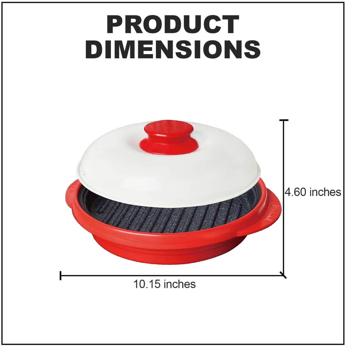 Rangemate Multipurpose Microwave Cooking Pan With Lid - Red (530 ml) image number 3