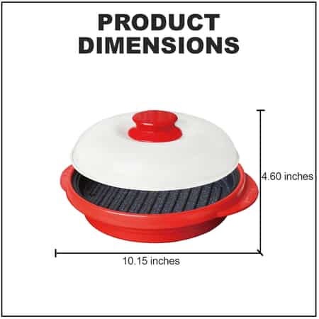 Rangemate Multipurpose Microwave Cooking Pan With Lid - Red (530 ml) image number 3