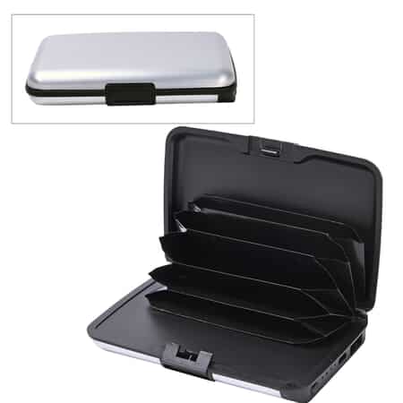 HOMESMART 2-in-1 Silver RFID Wallet with 1800mAH Power Bank & USB Cable (To Charge Power Bank) image number 0