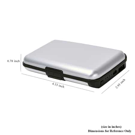 HOMESMART 2-in-1 Silver RFID Wallet with 1800mAH Power Bank & USB Cable (To Charge Power Bank) image number 6