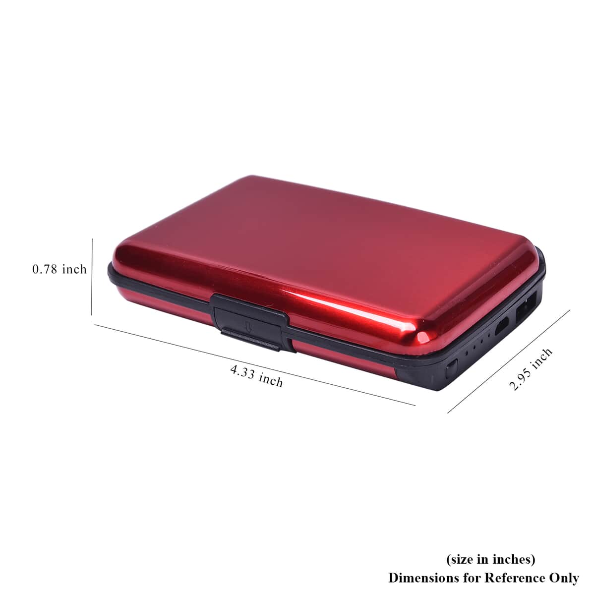 Homesmart 2-in-1 Red RFID Wallet with 1800mAH Power Bank & USB Cable (To Charge Power Bank) image number 6