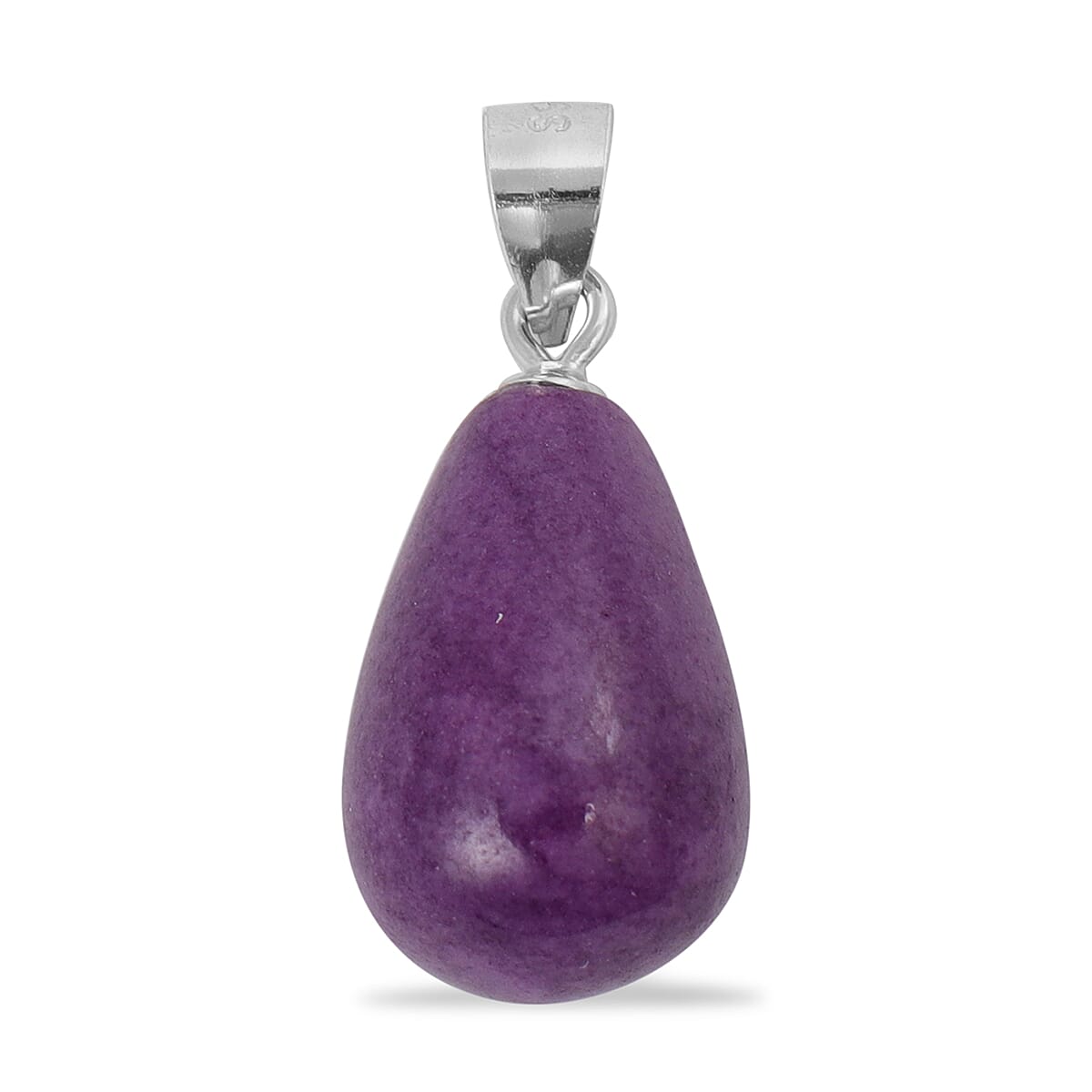 Phosphosiderite Drop Shape Pendant in Rhodium Over Sterling Silver 9.50 ctw