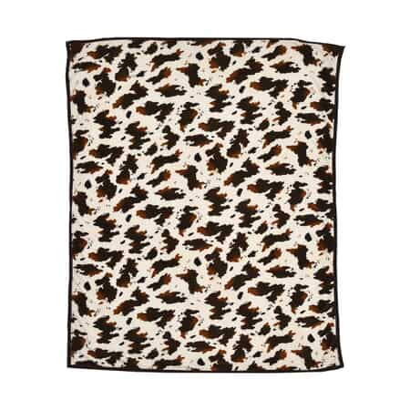 Homesmart Brown Color Cow Print Microfiber Coral Fleece Blanket with 2 Cushion Covers, Microfiber Blanket Set, Soft Throw Blanket, Bedding Set, Comforter Sets image number 3