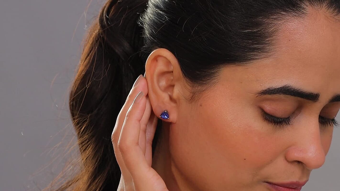 RHAPSODY AAAA Tanzanite Solitaire Stud Earrings in 950 Platinum 3.00 ctw