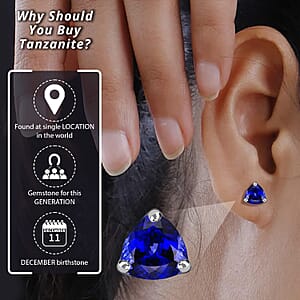 Rhapsody 950 Platinum Tanzanite 2.50 ctw Earrings, Platinum Stud Earrings, Tanzanite Solitaire Earrings, Solitaire Studs