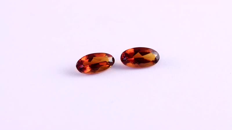 Brazilian Cherry Citrine Set of 2 (Ovl 8x4 mm) 1.01 ctw Loose Gemstone