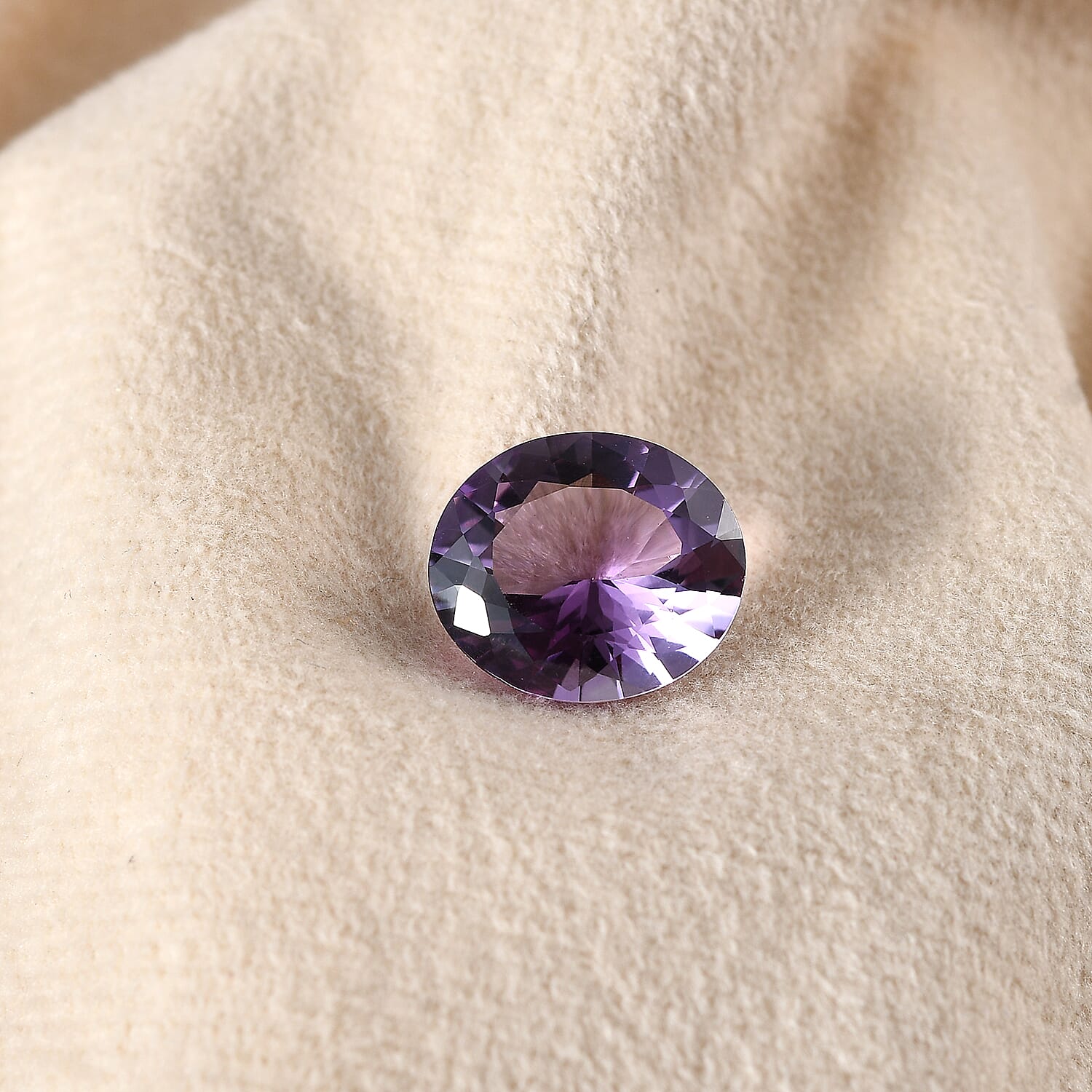 Rose De France Amethyst (Ovl 14x12 mm) 5.62 ctw Loose Gemstone
