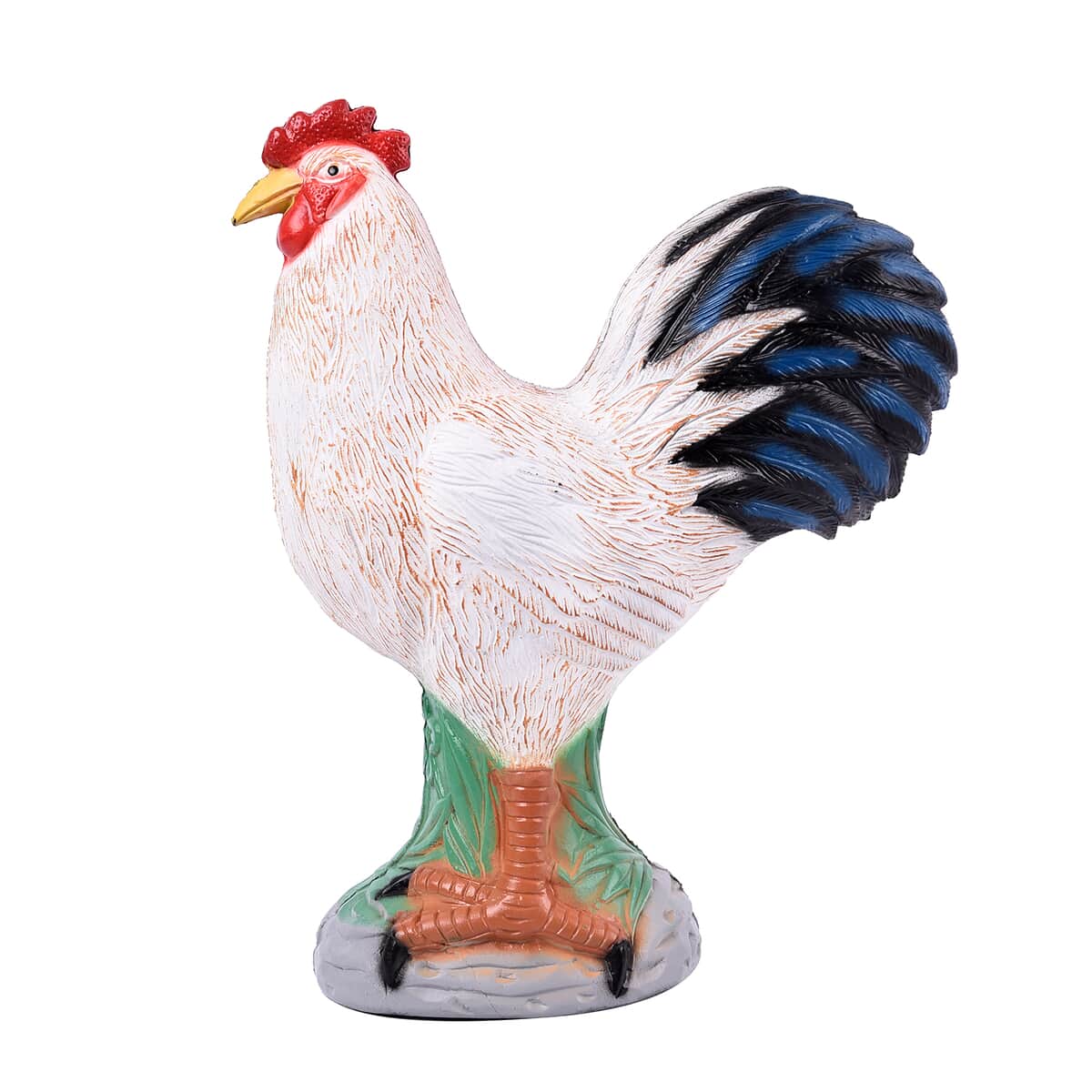 Lifelike White Rooster Statue Garden Decoration image number 6