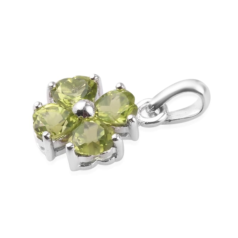 Peridot Earring in Platinum Over Sterling Silver 1.80 ctw