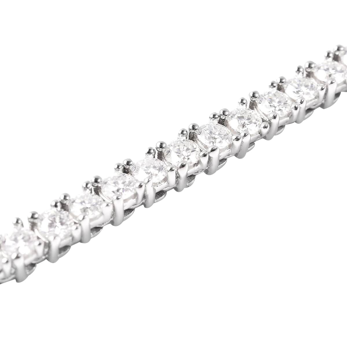 Moissanite Tennis Bracelet in Sterling Silver (6.50 In) 9.30 Grams 4.25 ctw image number 4