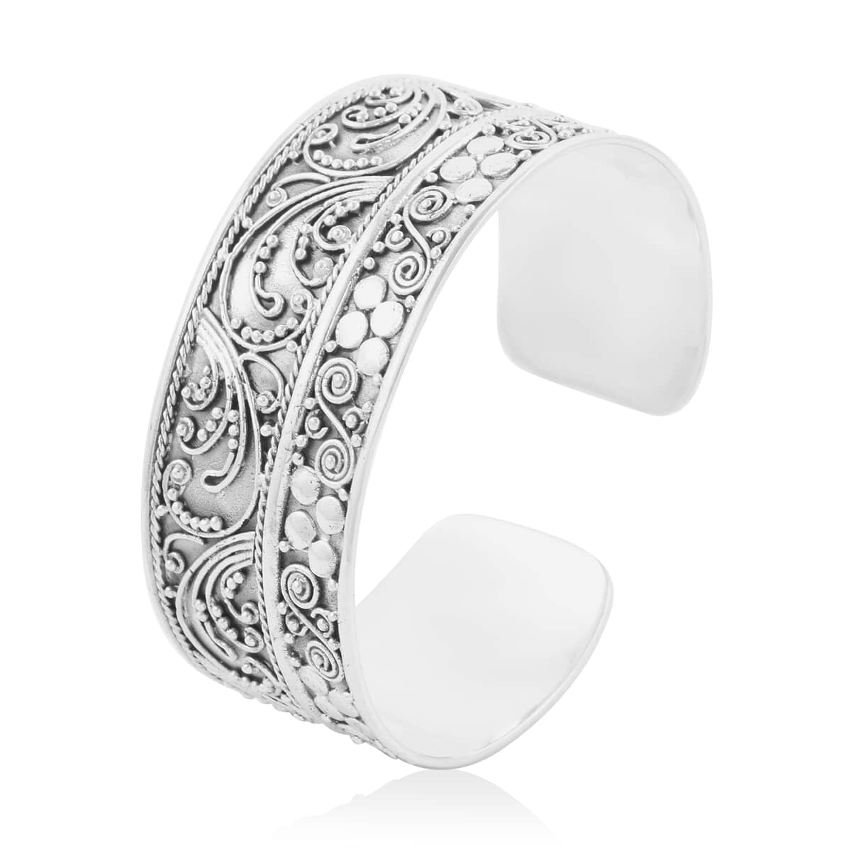 Bali Legacy Sterling Silver Cuff Bracelet (7.25 in) 54.50 Grams image number 3