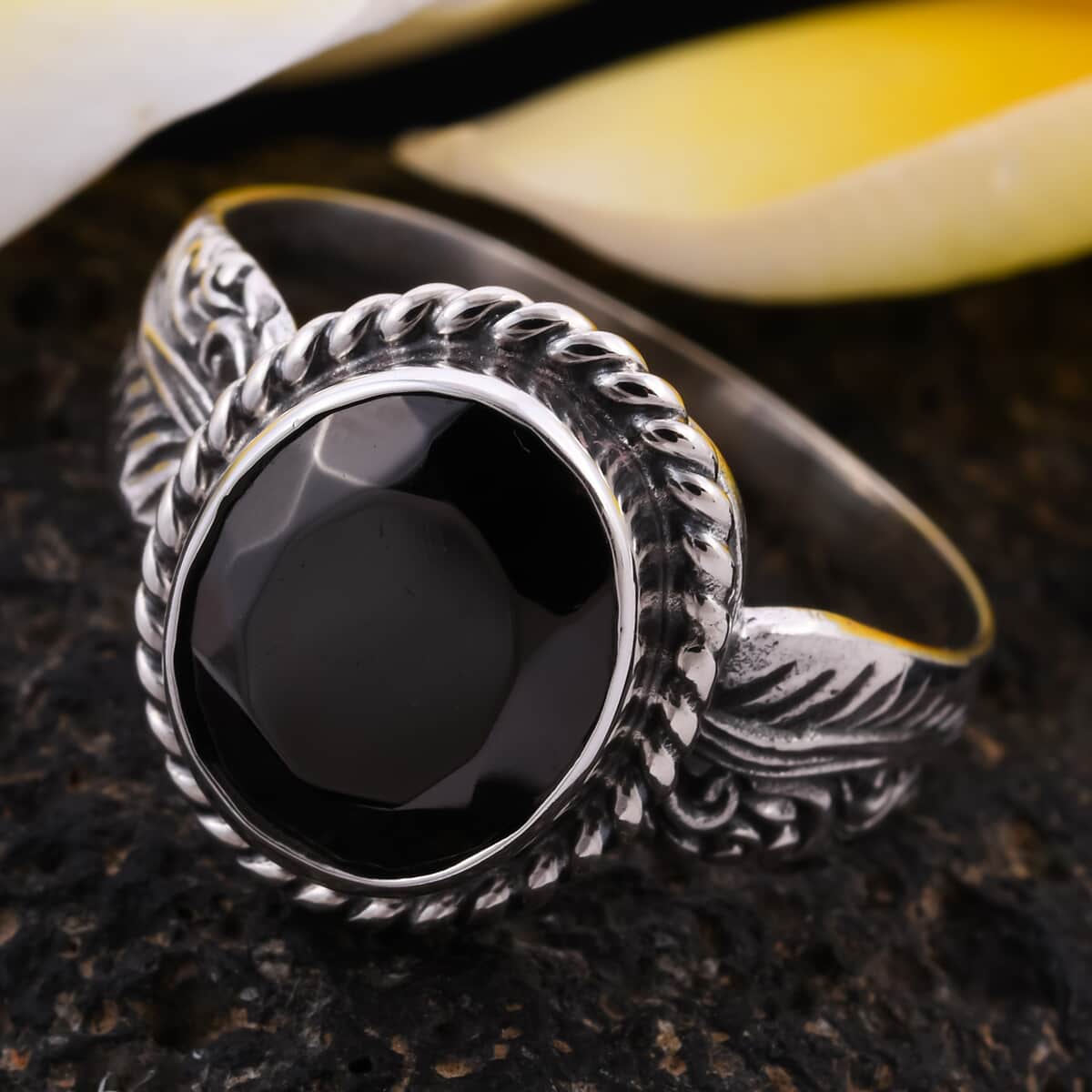 Bali Legacy Elite Shungite Ring in Sterling Silver (Size 10.0) 3.25 ctw image number 1