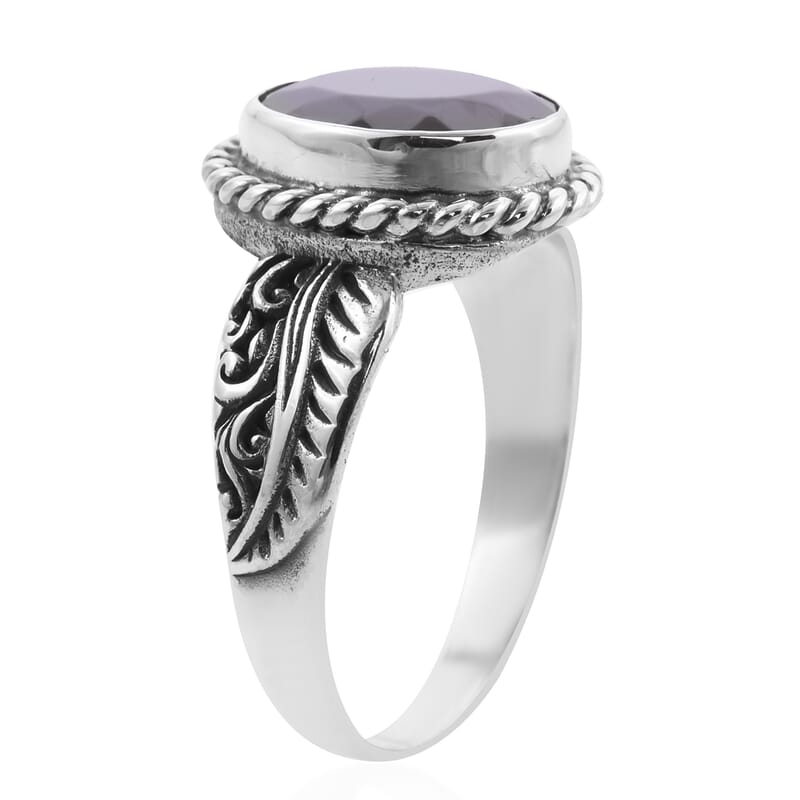 Bali Legacy Elite Shungite Ring in Sterling Silver (Size 10.0) 3.25 ctw